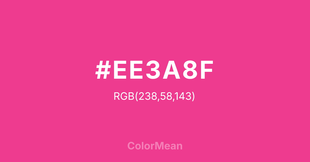 #EE3A8F color swatch