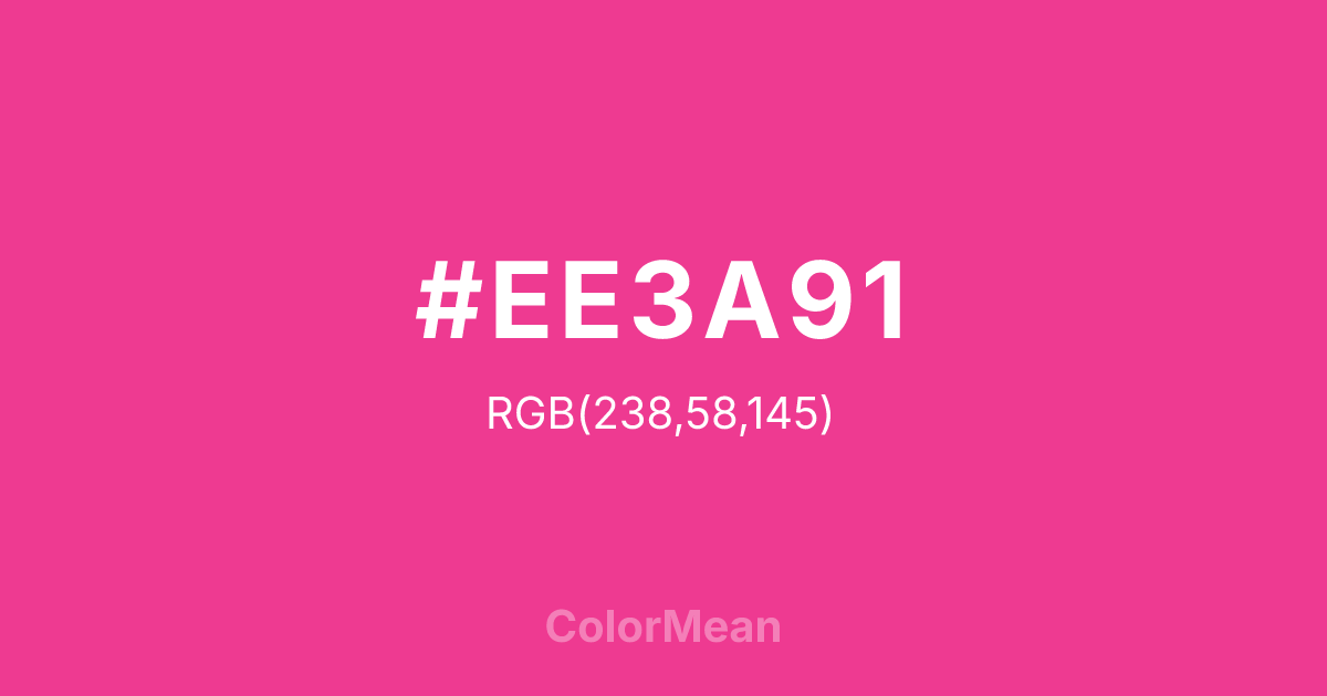 #EE3A91 color swatch
