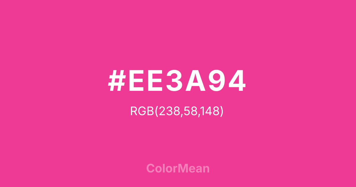 #EE3A94 color swatch