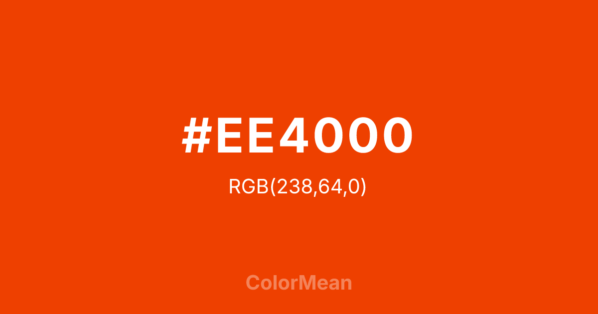 #EE4000 color swatch