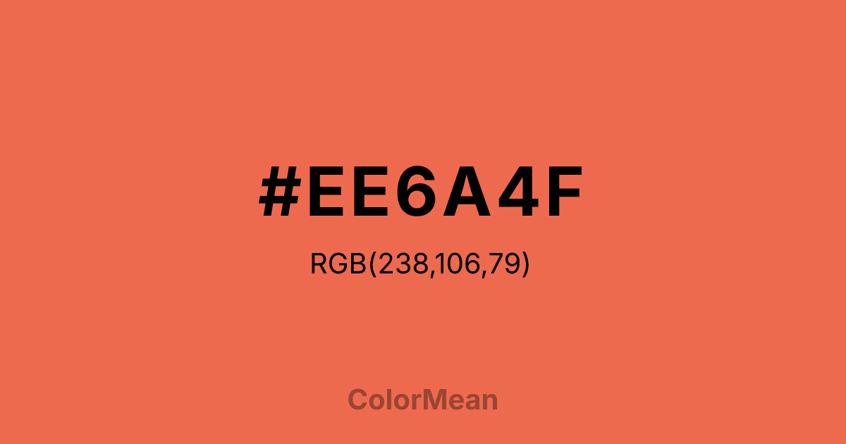 #EE6A4F color swatch