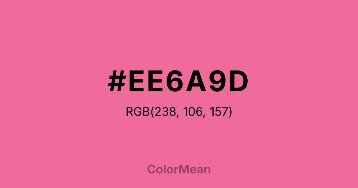 #EE6A9D color swatch