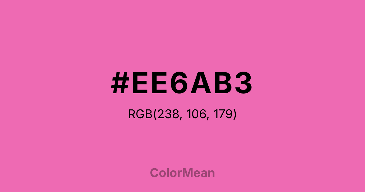 #EE6AB3 color swatch