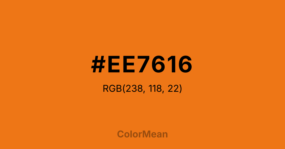 #EE7616 color swatch