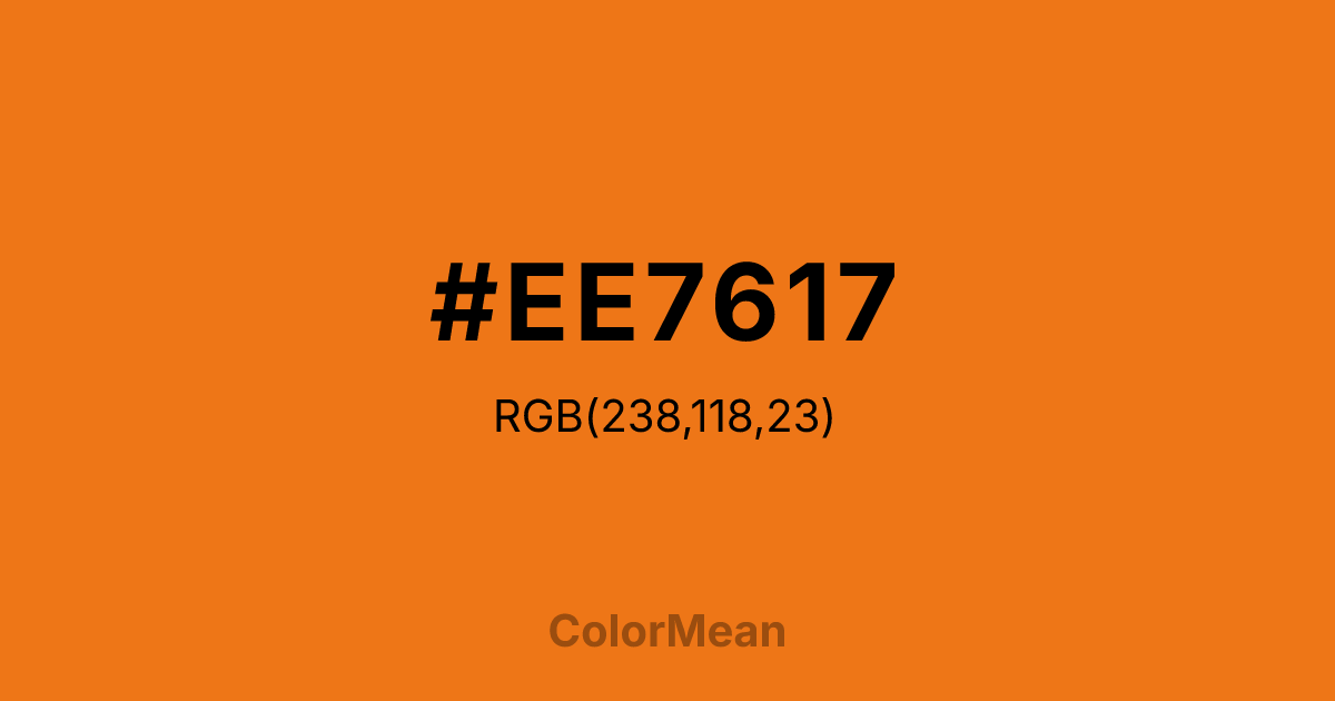 #EE7617 color swatch
