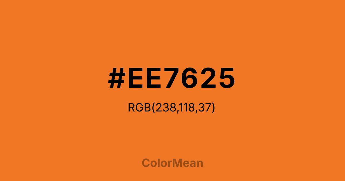 #EE7625 color swatch