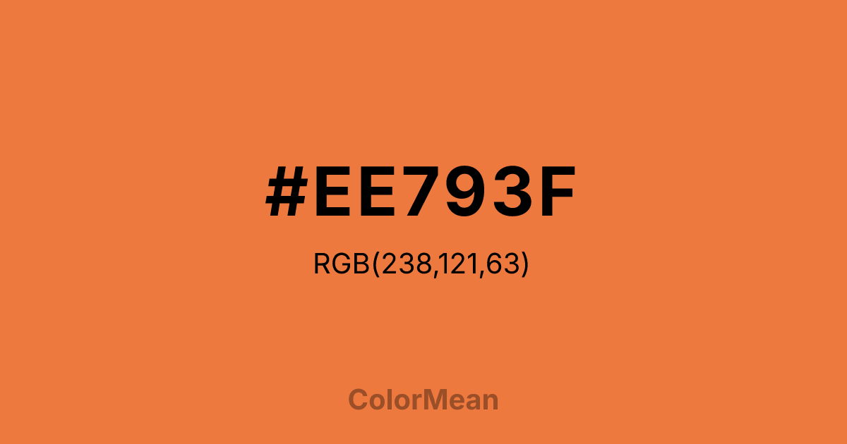 #EE793F color swatch