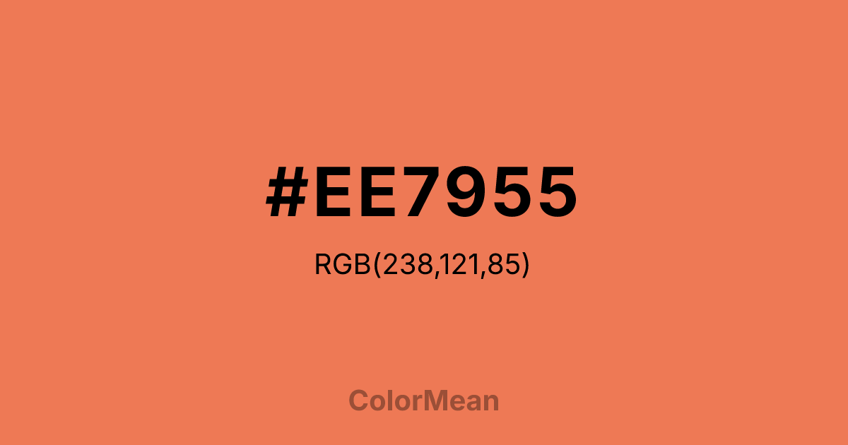 #EE7955 color swatch