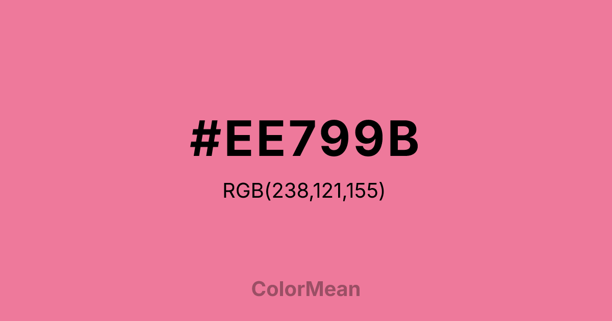 #EE799B color swatch