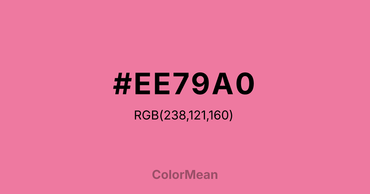 #EE79A0 color swatch