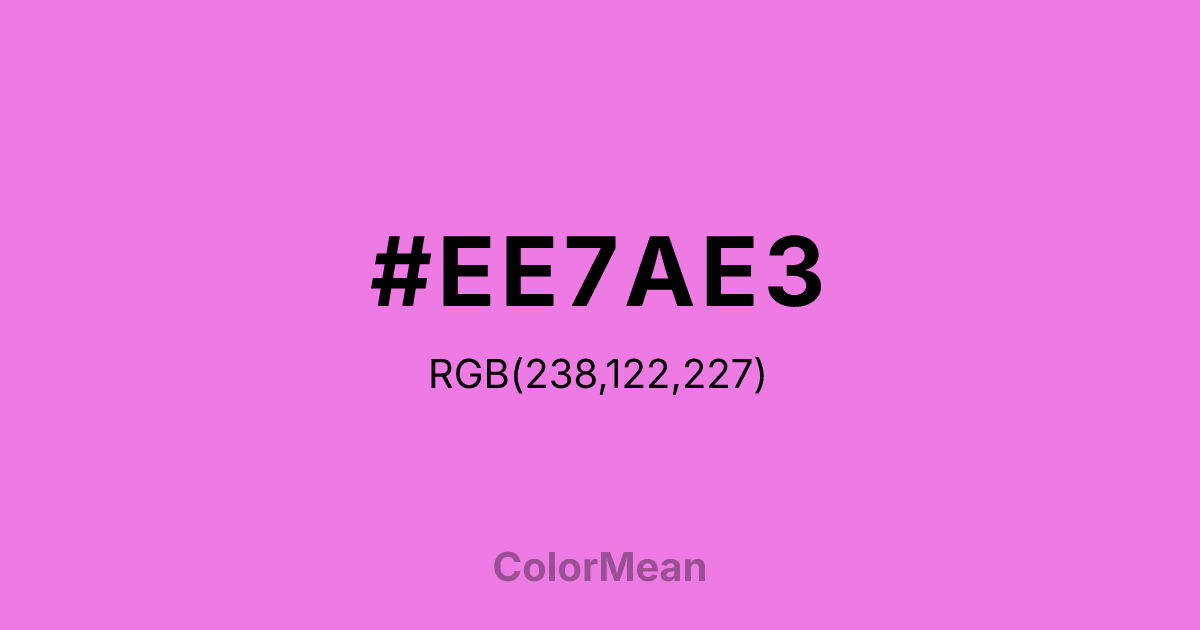 #EE7AE3 color swatch