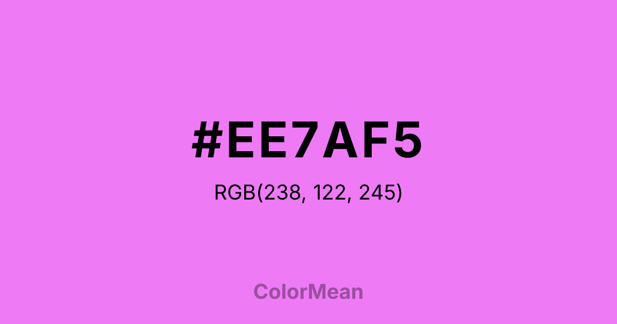 #EE7AF5 color swatch