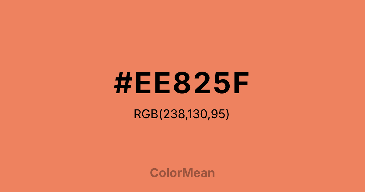 #EE825F color swatch