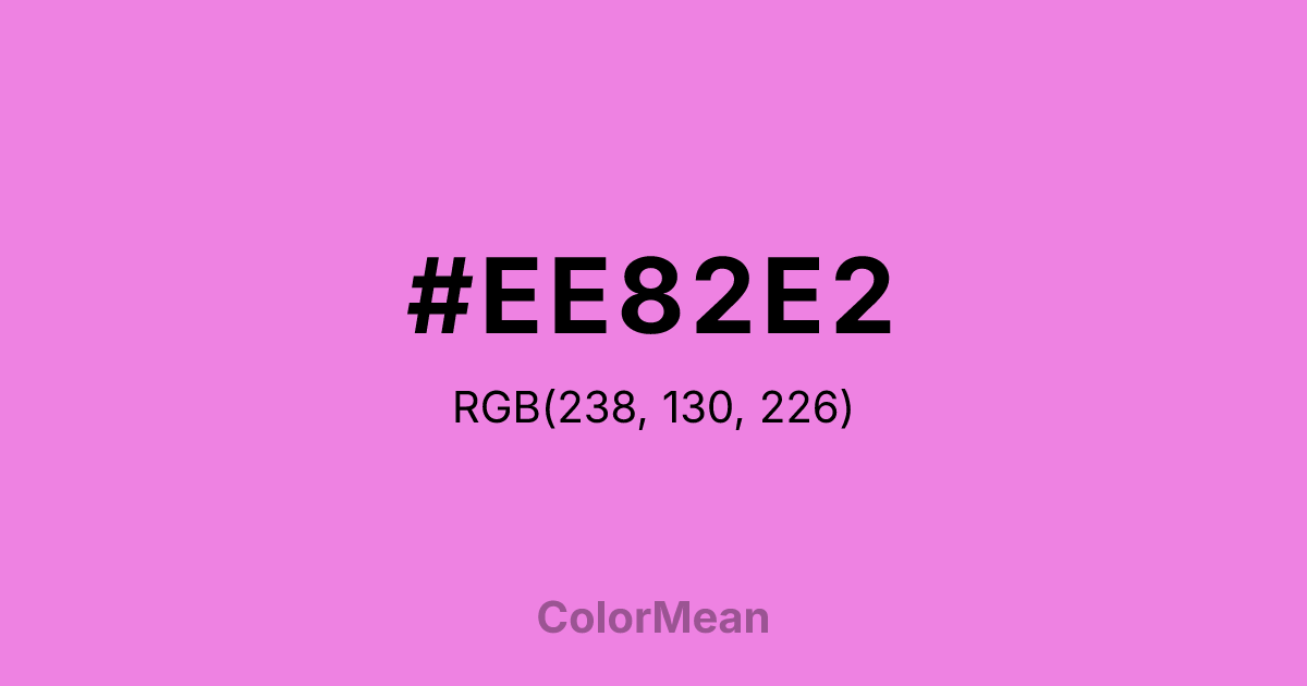#EE82E2 color swatch