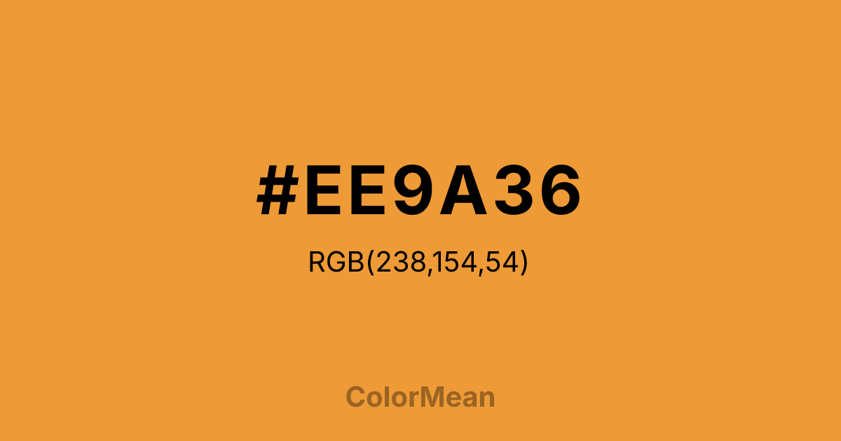 #EE9A36 color swatch