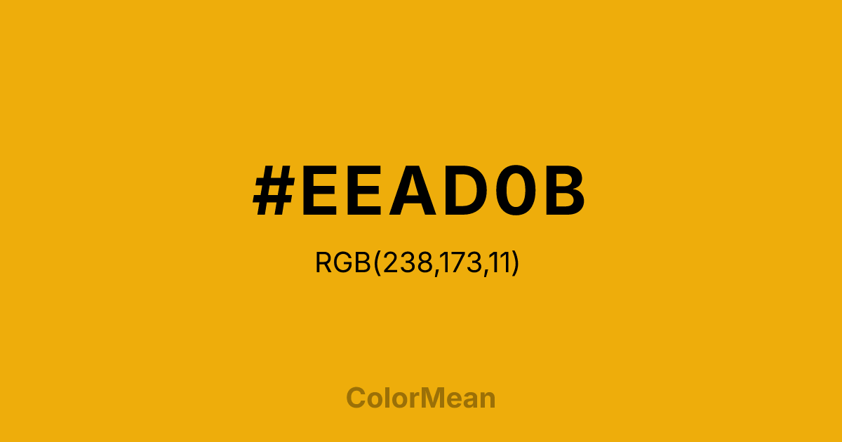 #EEAD0B color swatch