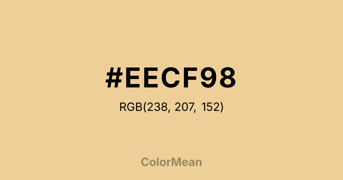 #EECF98 color swatch