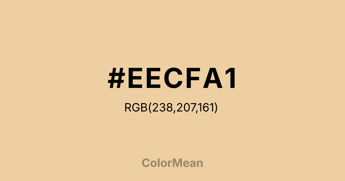 #EECFA1 color swatch