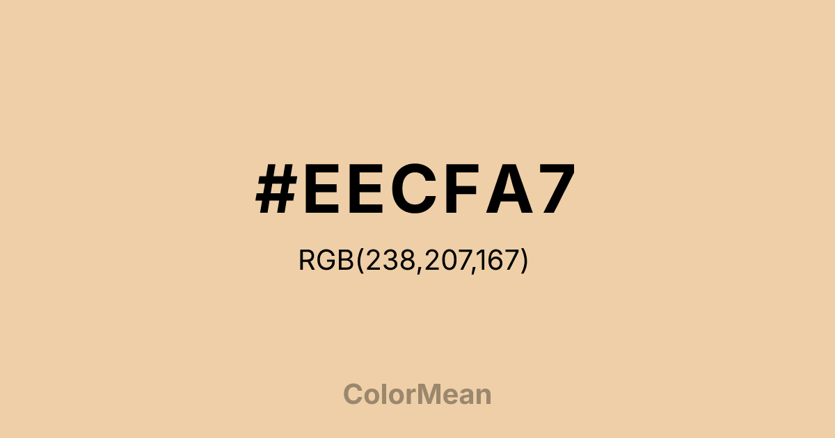 #EECFA7 color swatch