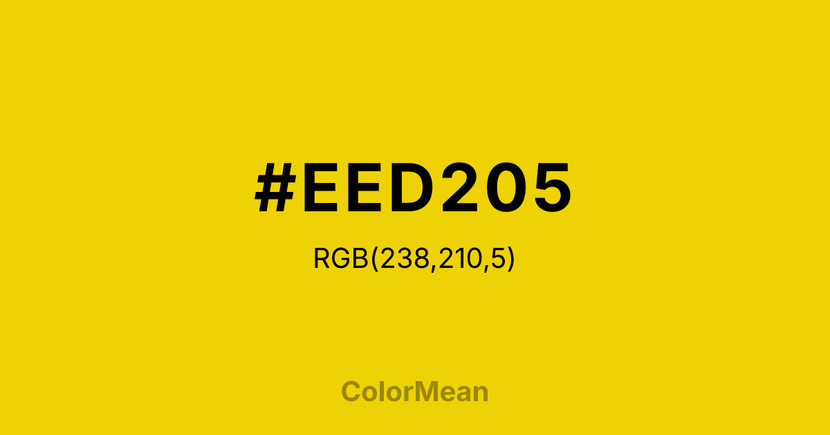 #EED205 color swatch