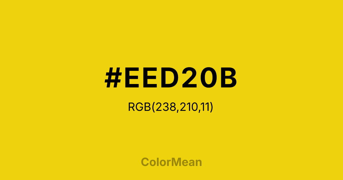 #EED20B color swatch