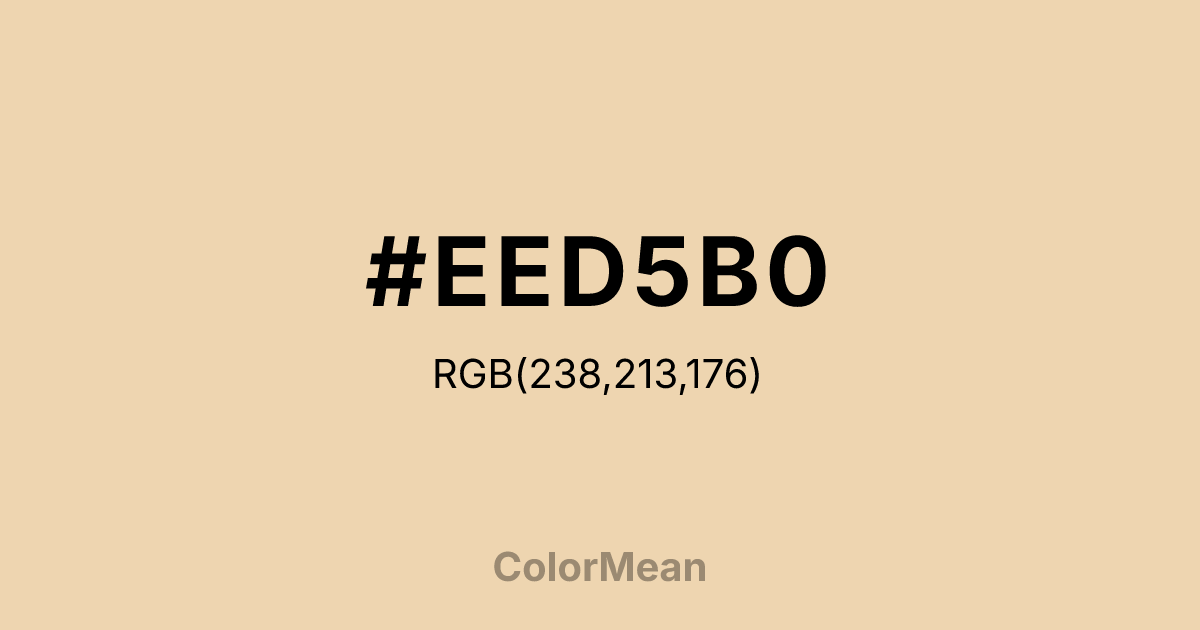 #EED5B0 color swatch