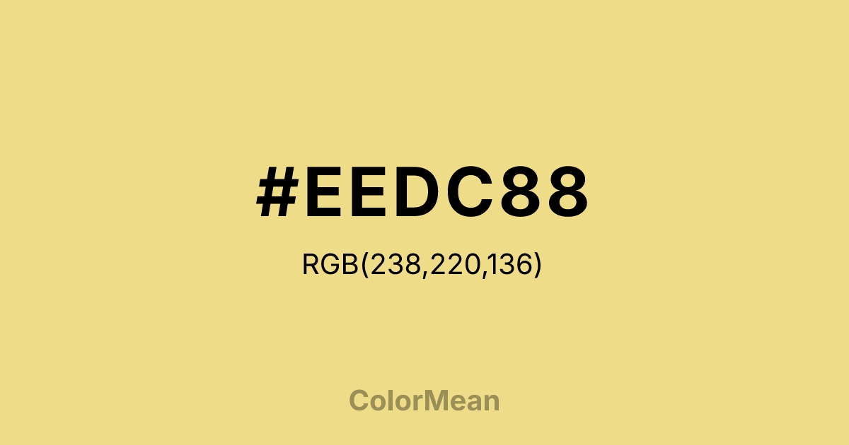 #EEDC88 color swatch