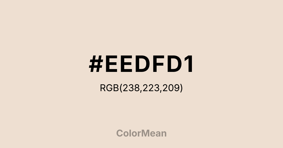 #EEDFD1 color swatch