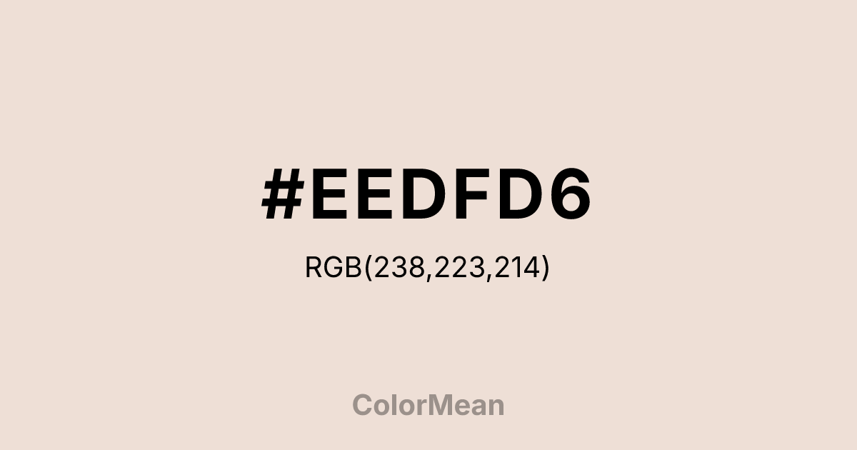 #EEDFD6 color swatch