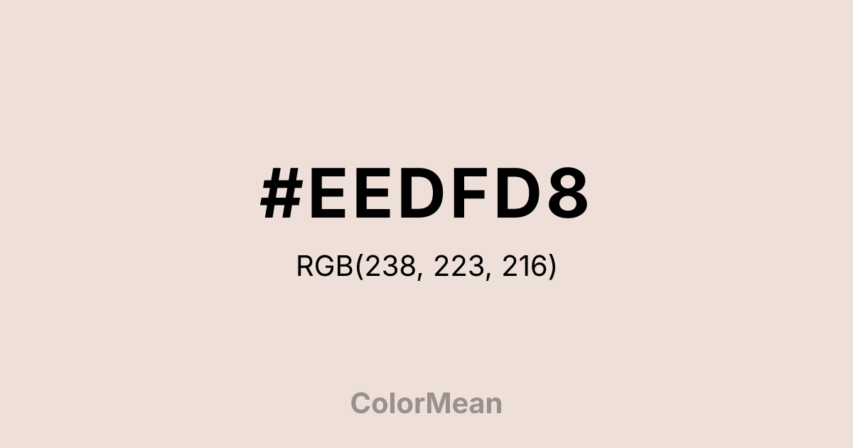 #EEDFD8 color swatch