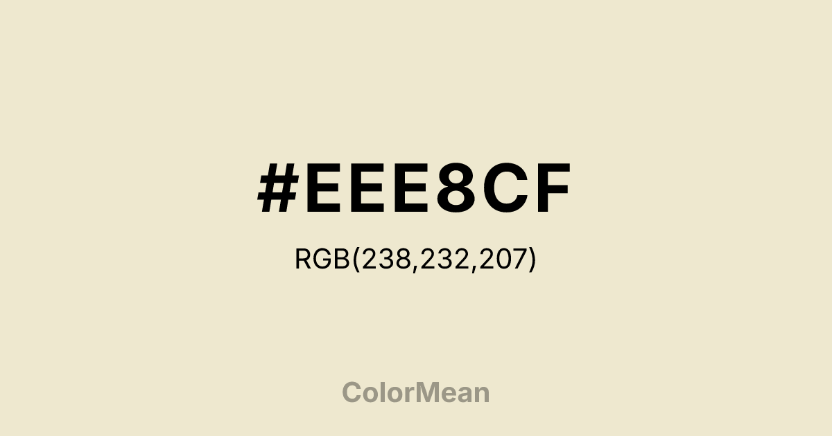 #EEE8CF color swatch