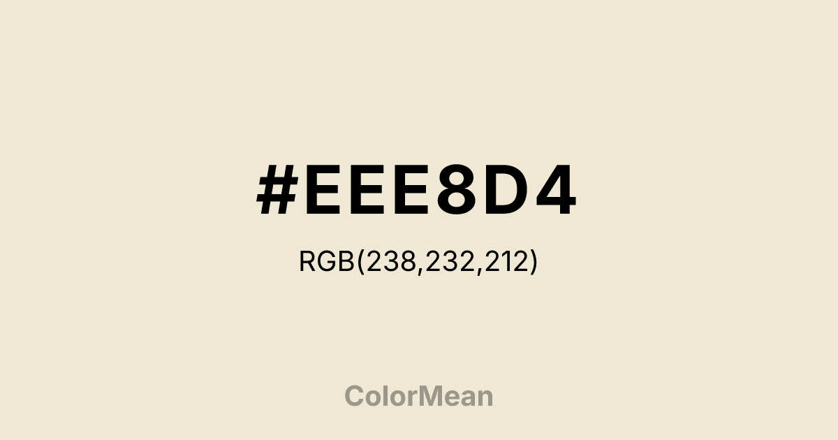#EEE8D4 color swatch