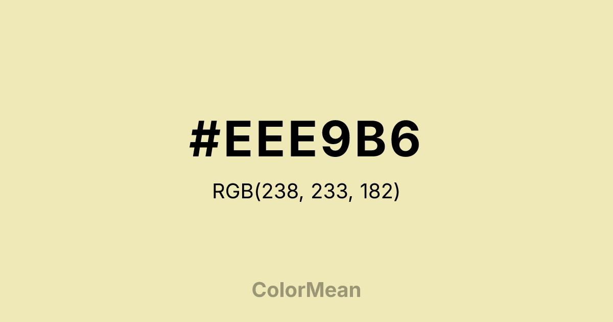 #EEE9B6 color swatch