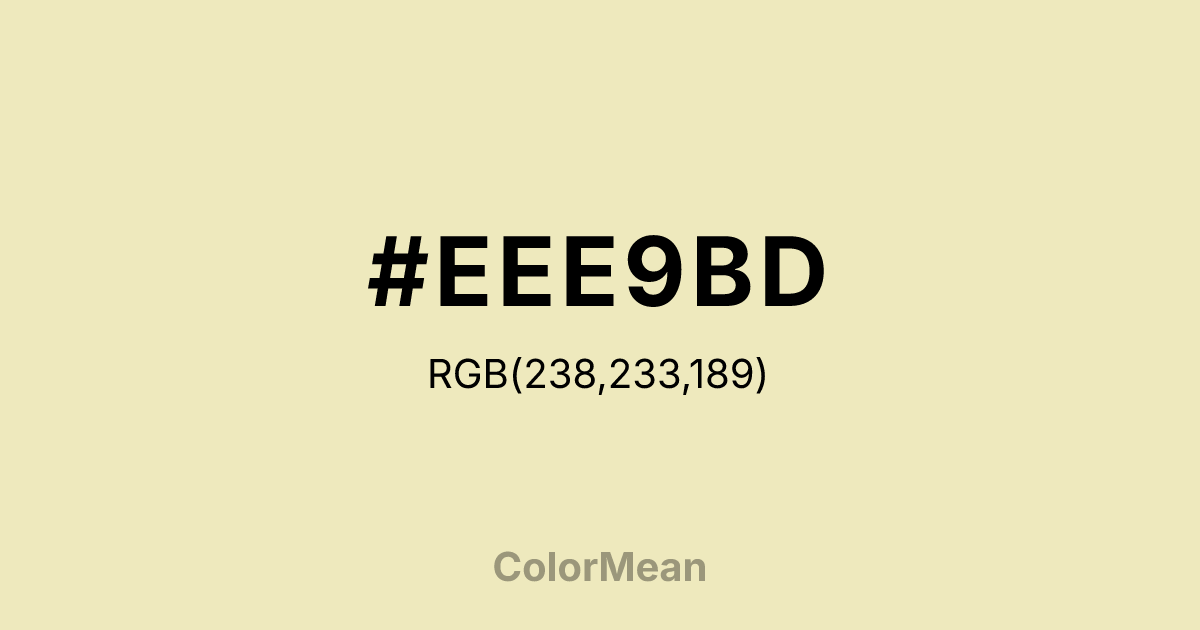 #EEE9BD color swatch