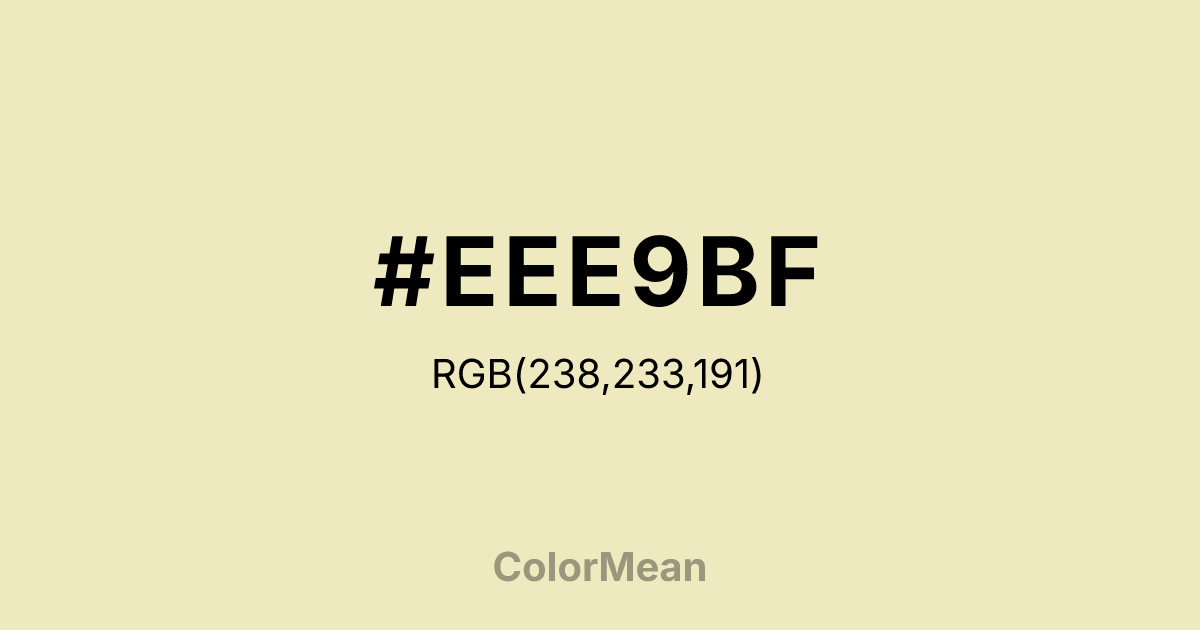 #EEE9BF color swatch