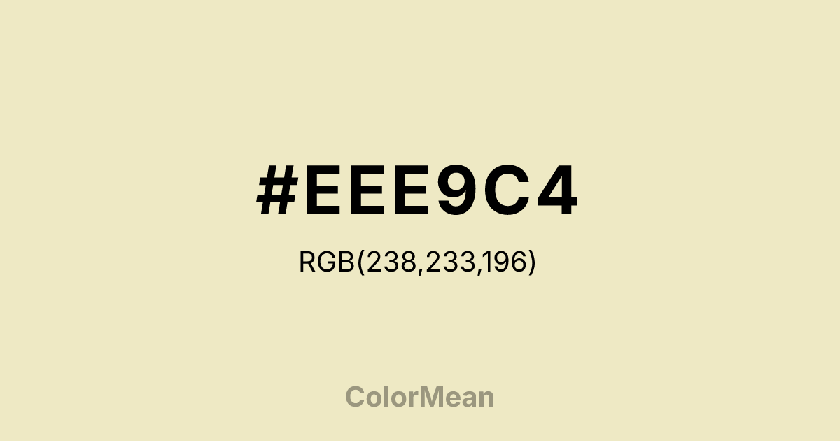 #EEE9C4 color swatch