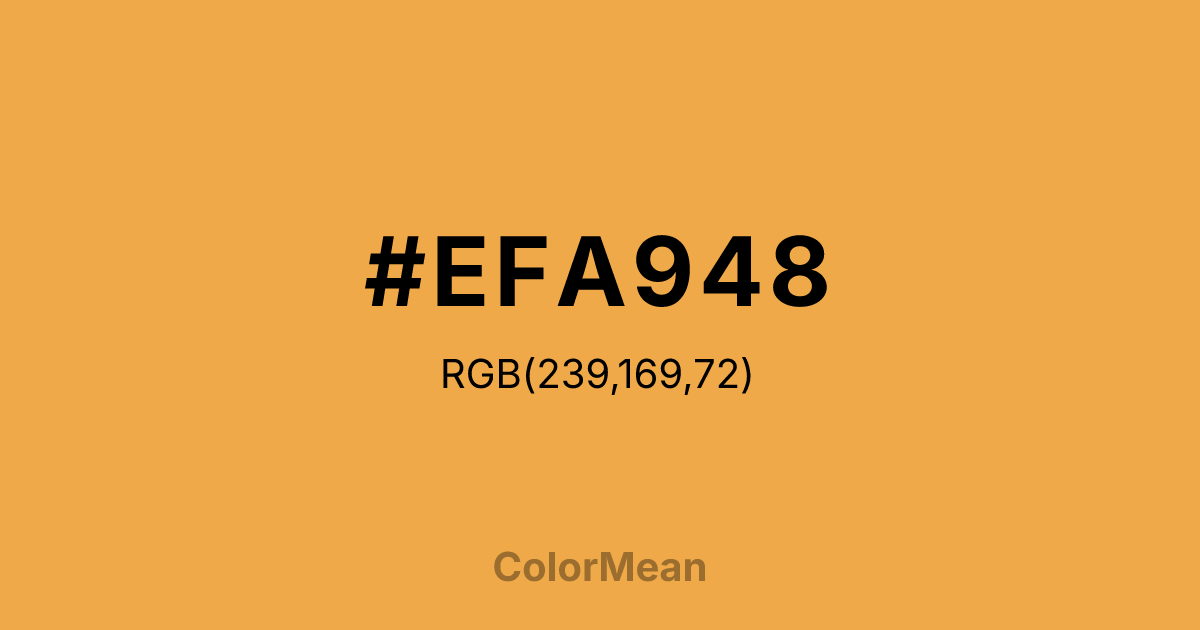 #EFA948 color swatch