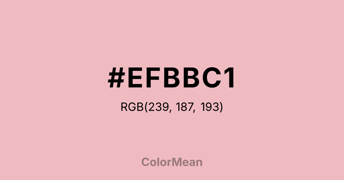 #EFBBC1 color swatch