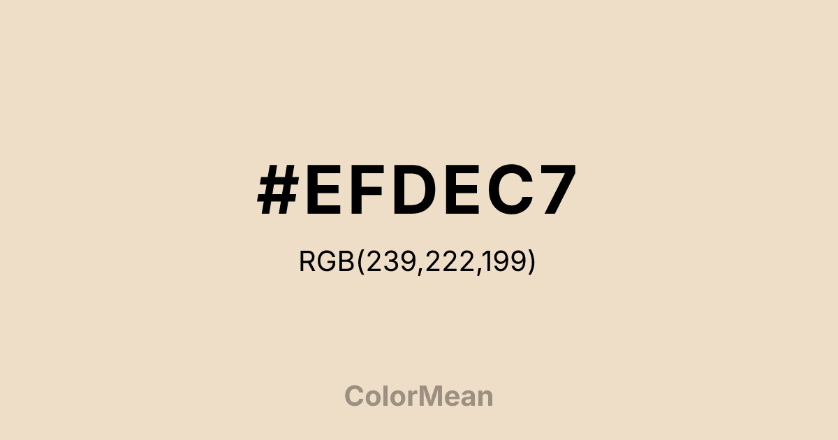 #EFDEC7 color swatch