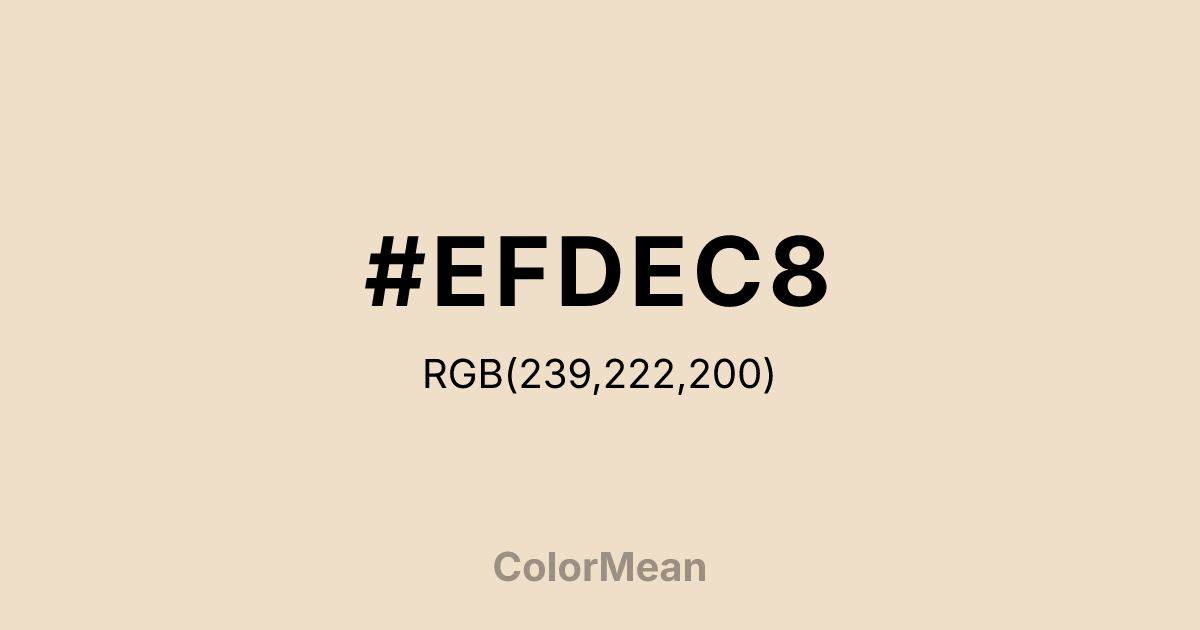 #EFDEC8 color swatch