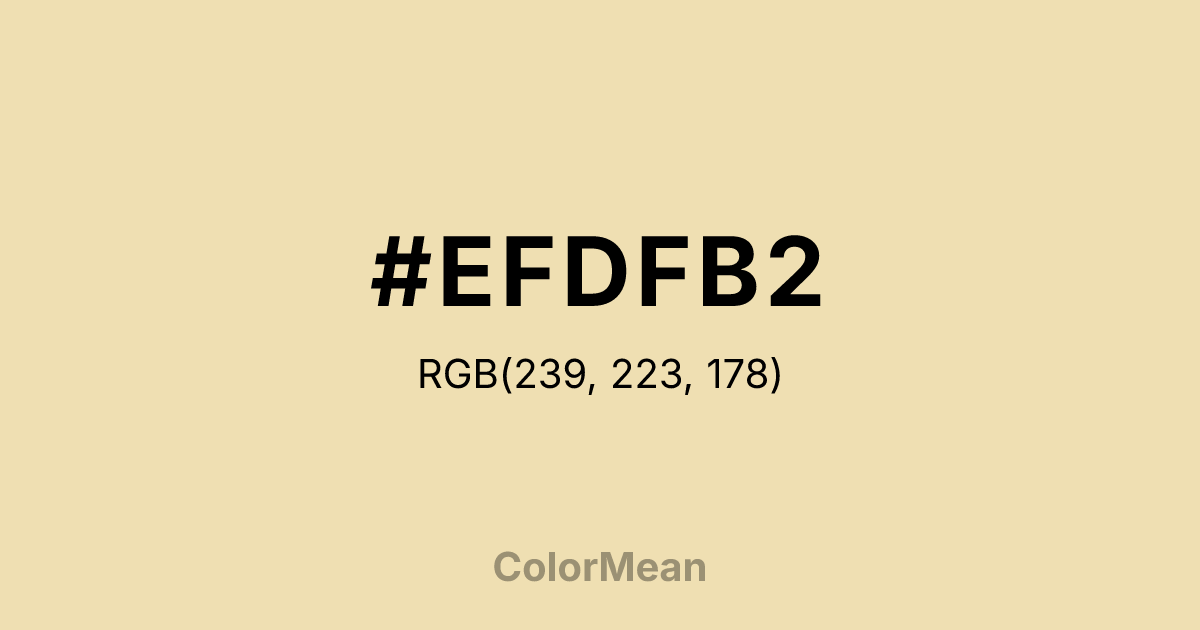 #EFDFB2 color swatch