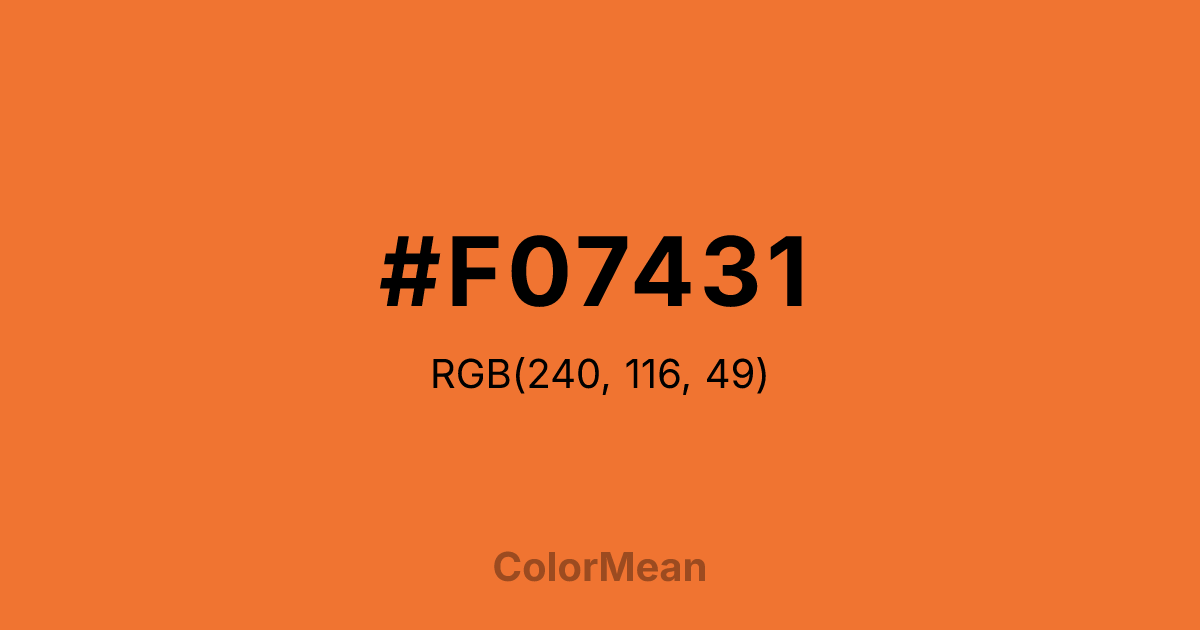 #F07431 color swatch