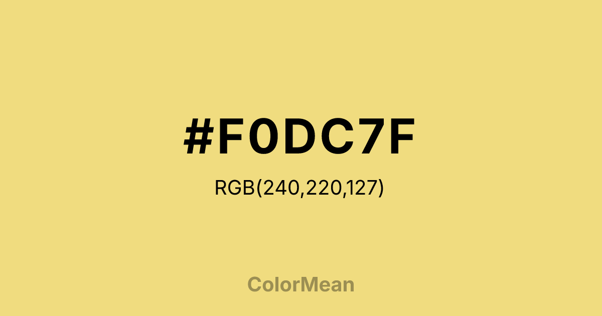 #F0DC7F color swatch