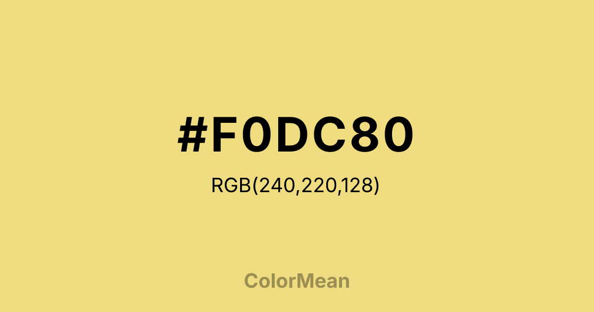 #F0DC80 color swatch