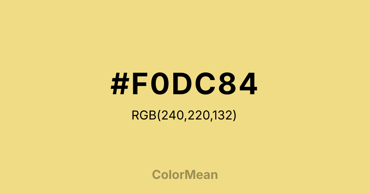 #F0DC84 color swatch