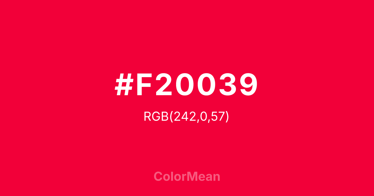 #F20039 color swatch
