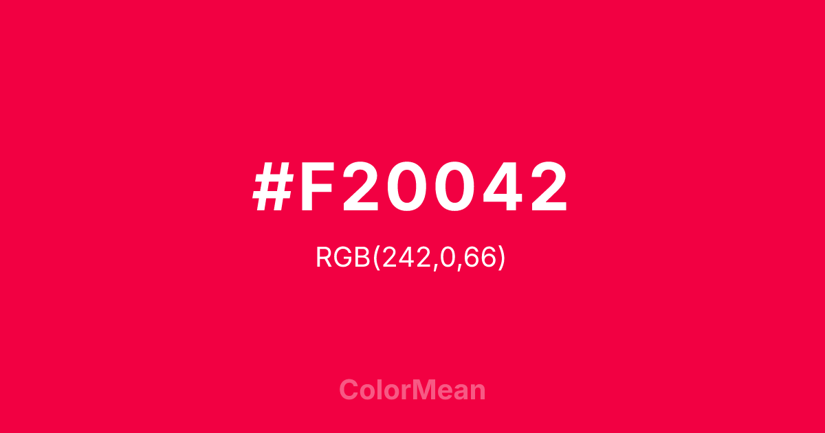 #F20042 color swatch