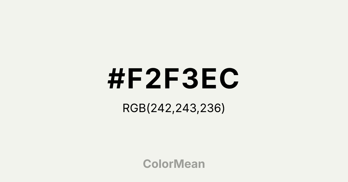 #F2F3EC color swatch