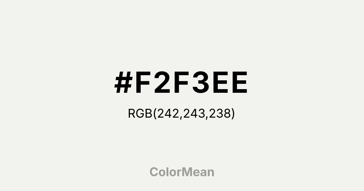 #F2F3EE color swatch