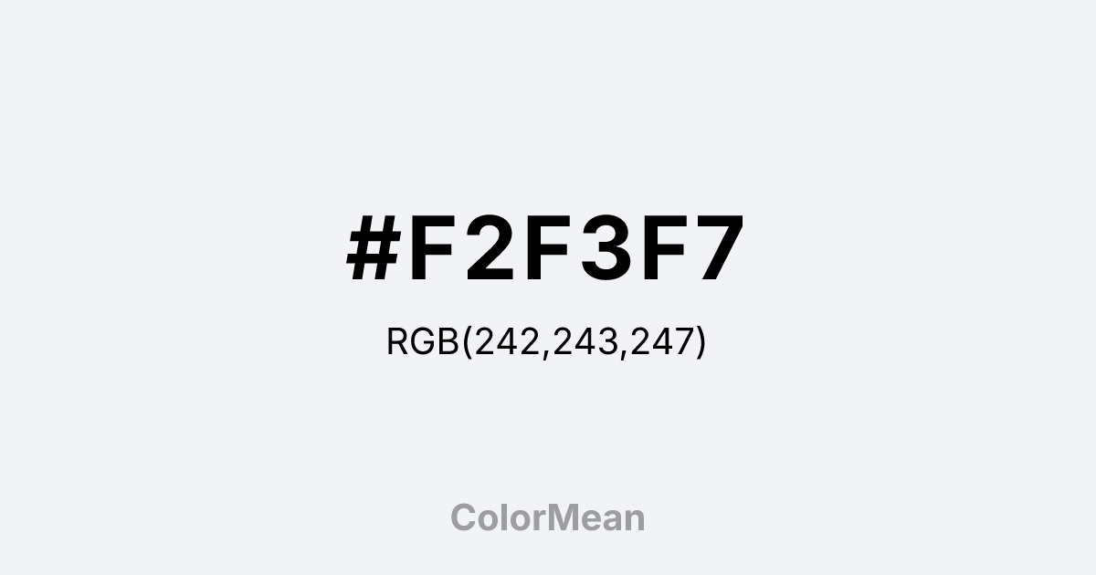 #F2F3F7 color swatch